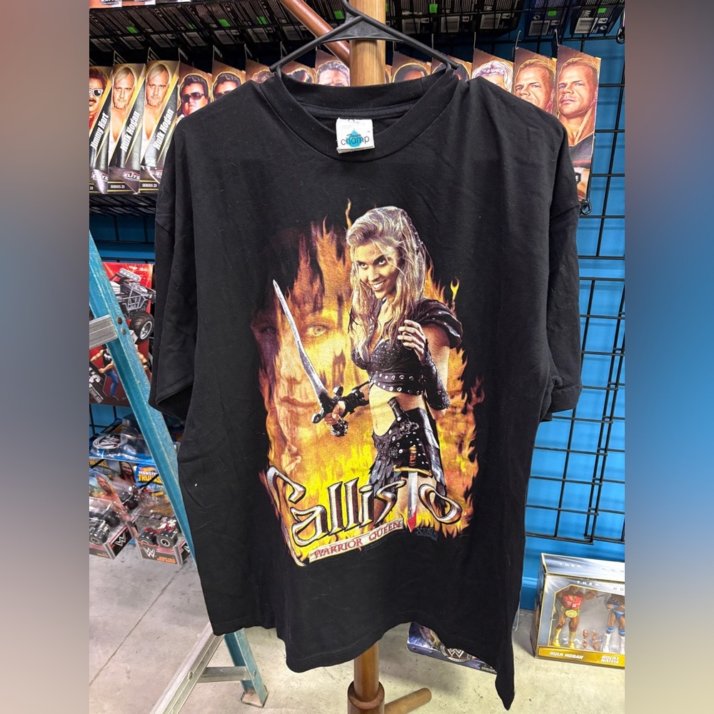 XL Xena Warrior Princess Black Vintage Callisto T-Shirt SUPER RARE!